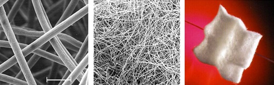 The hyalofast scaffold is cut to the right side, mixed with blood and inserted over the cartilage defect arthroscopically.